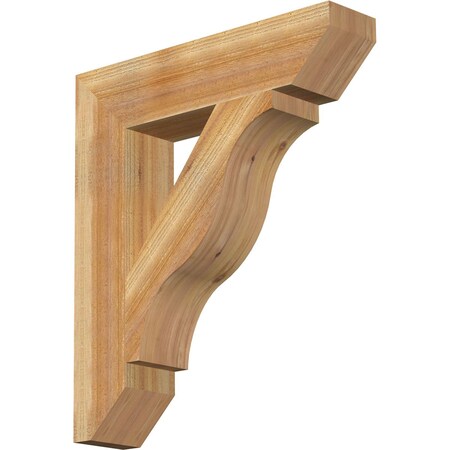 Ekena Millwork Funston Slat Rough Sawn Bracket, Western Red Cedar, 6"W x 28"D x 32"H BKT06X28X32FST06RWR